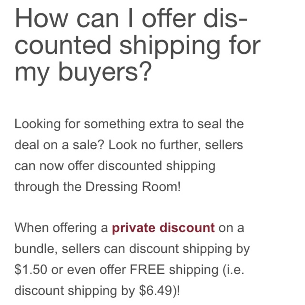How can I offer discounted shipping for my buyers?